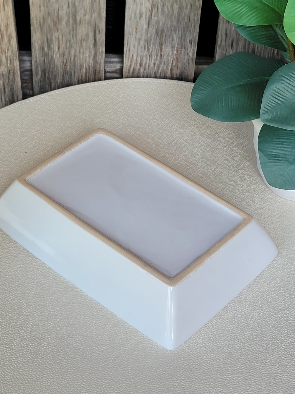 White Rectangular Ceramic Serving Dish - Picture 5 of 5